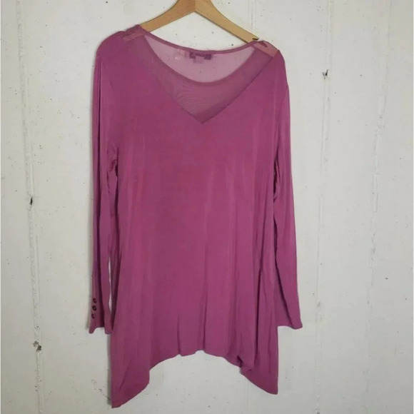 Simply Noelle‎ L/XL pink asymmetric tunic - Picture 4 of 5